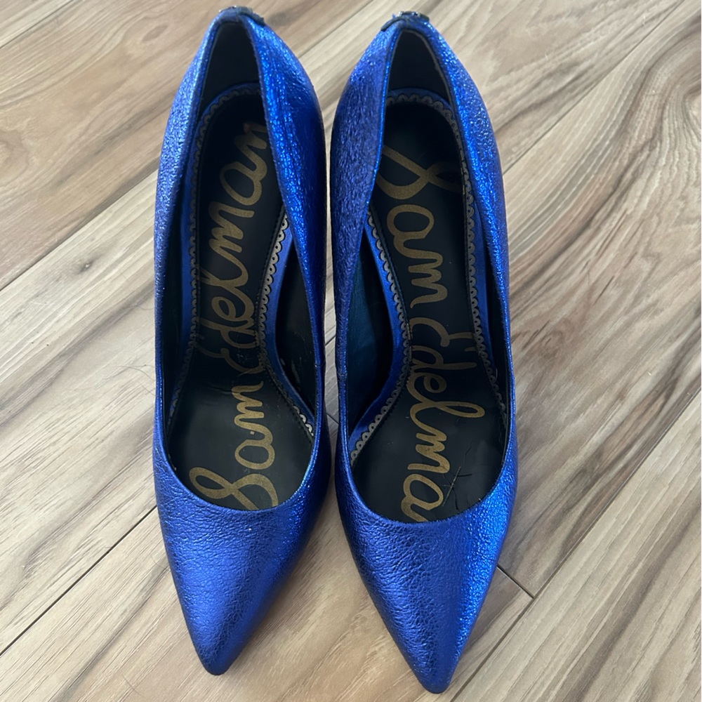 Sam Edelman midnight purple/blue toe point heels